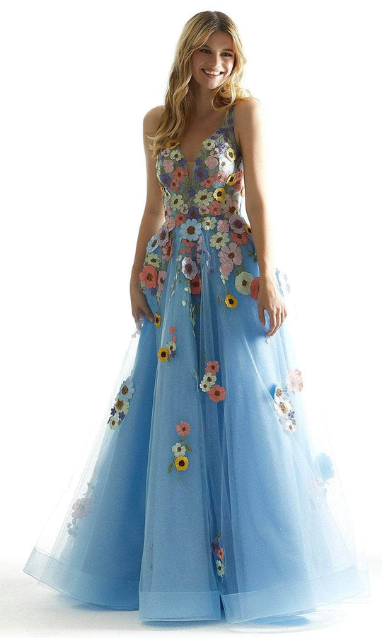 Mori Lee 49074 - Floral A-Line Prom Dress