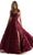 Mori Lee 49078 - Floral Applique Prom Dress Prom Dresses 00 / Wine