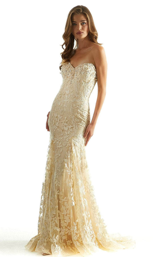 Mori Lee 49079 - Strapless Embroidery Prom Dress