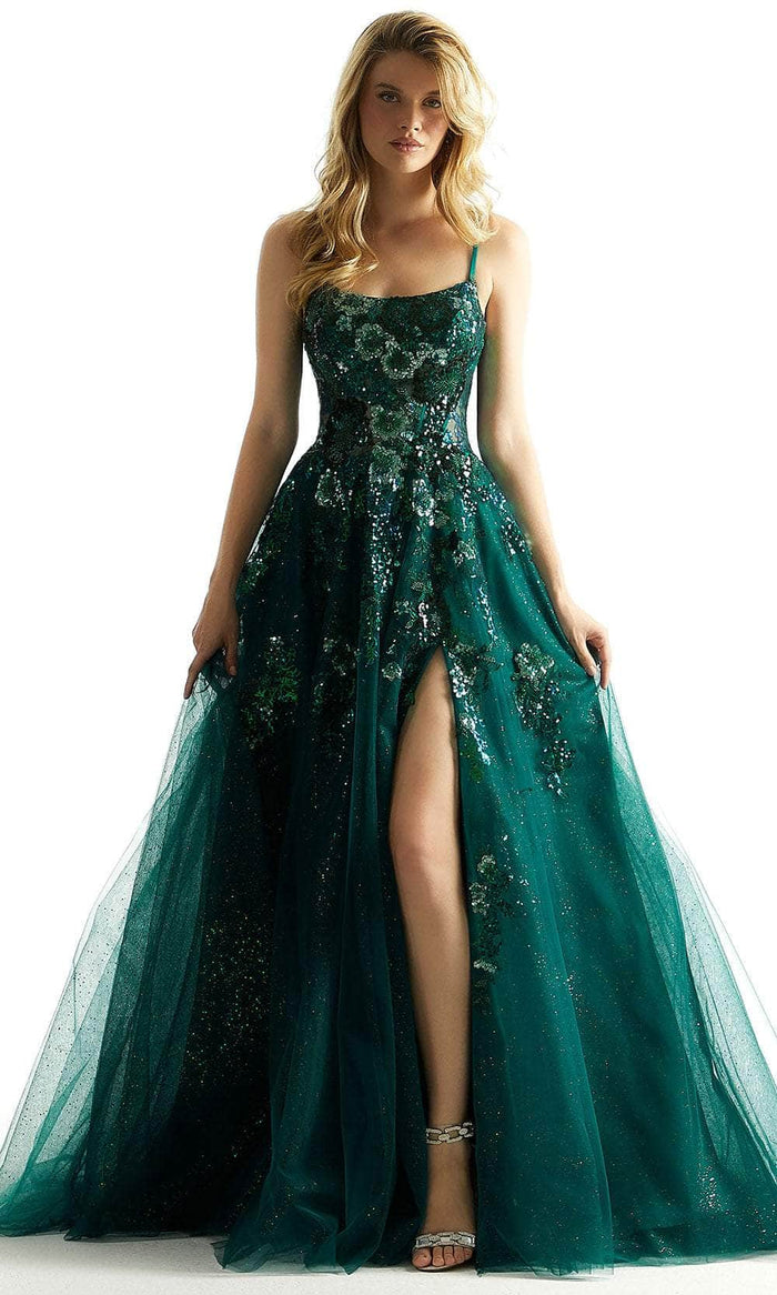 Mori Lee 49083 - Sleeveless Beaded Prom Gown Prom Dresses 00 / Emerald