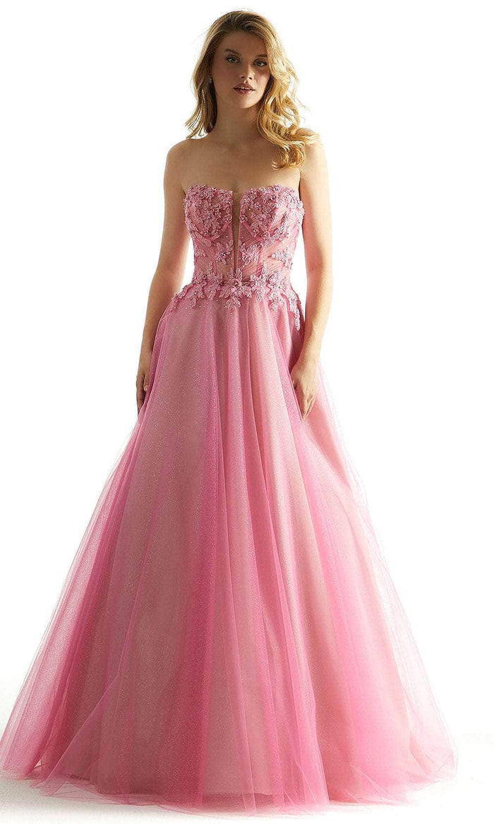 Mori Lee 49086 - Crystal Beaded Prom Dress Prom Dresses 00 / Lipstick/Blush