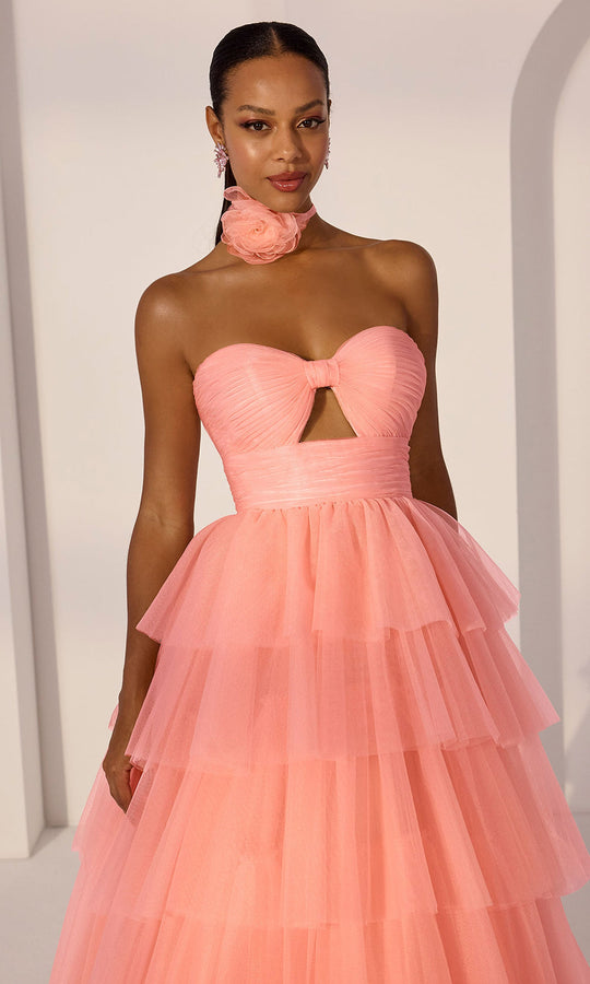 Mori Lee 49219 - Tiered Sweetheart Prom Gown with Cutout