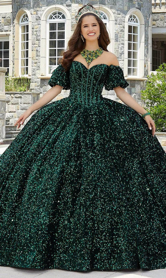 Mori Lee 60171 - Bow-Accented Back Sequin Ballgown