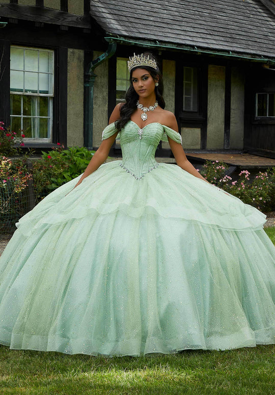 Mori Lee 60193 - Beaded Brooch Accented Sweetheart Neck Ballgown