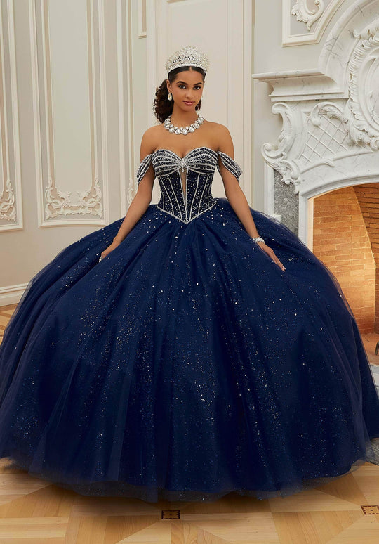 Mori Lee 60208 - Crystal Tulle Quinceanera Ballgown