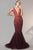 Nicole Bakti - Geometric Sequin V-Back Evening Gown 6786 Pageant Dresses 0 / Red