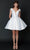 Nina Canacci 306 - Plunging Neck Cap Sleeve Cocktail Dress Special Occasion Dress 0 / Ivory