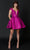 Nina Canacci 306 - Plunging Neck Cap Sleeve Cocktail Dress Special Occasion Dress 0 / Magenta