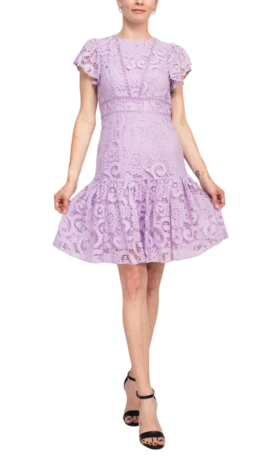 Nanette Nanette Lepore NM4S13W93 - Floral Lace Mini Dress