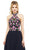 Nox Anabel 8326 - Floral Halter Prom Dress Prom Dresses XL / Blush
