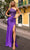 Nox Anabel A1317 - Lace Appliqued Sleeveless Evening Dress Special Occasion Dress 0 / Purple