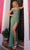 Nox Anabel A1373 - Lace Detailed Prom Dress Special Occasion Dress 0 / Sage Green