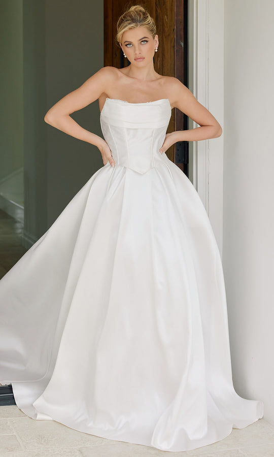Nox Anabel JE1073 - A-Line Tulle Gown with Illusion Bodice