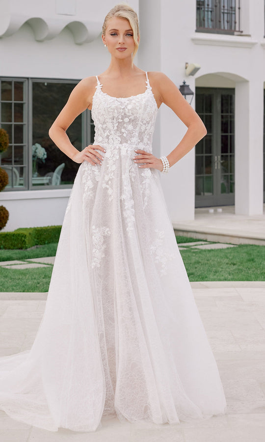 Nox Anabel JE1074L - Lace Applique A Line Bridal Gown