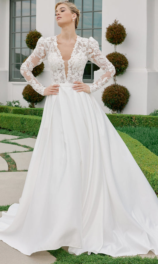 Nox Anabel JE1078 - Long Sleeve Illusion Ball Gown