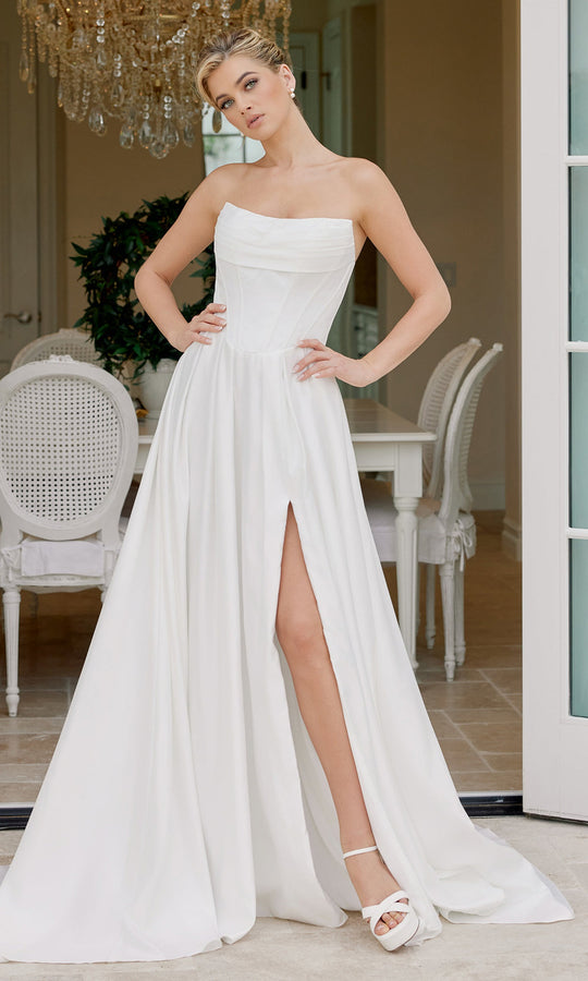 Nox Anabel JE1082 - Strapless A Line Bridal Gown