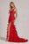 Nox Anabel C1119 - Feather Fringed Evening Dress Prom Dresses
