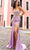 Nox Anabel C1346 - Sequin Embellished Strapless Prom Gown Special Occasion Dress 0 / Lilac