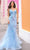 Nox Anabel C1416 - Sequin Pattern Prom Dress Special Occasion Dress 0 / Light Blue
