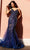 Nox Anabel C1416 - Sequin Pattern Prom Dress Special Occasion Dress 0 / Navy Blue