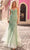 Nox Anabel C1416 - Sequin Pattern Prom Dress Special Occasion Dress 0 / Sage Green