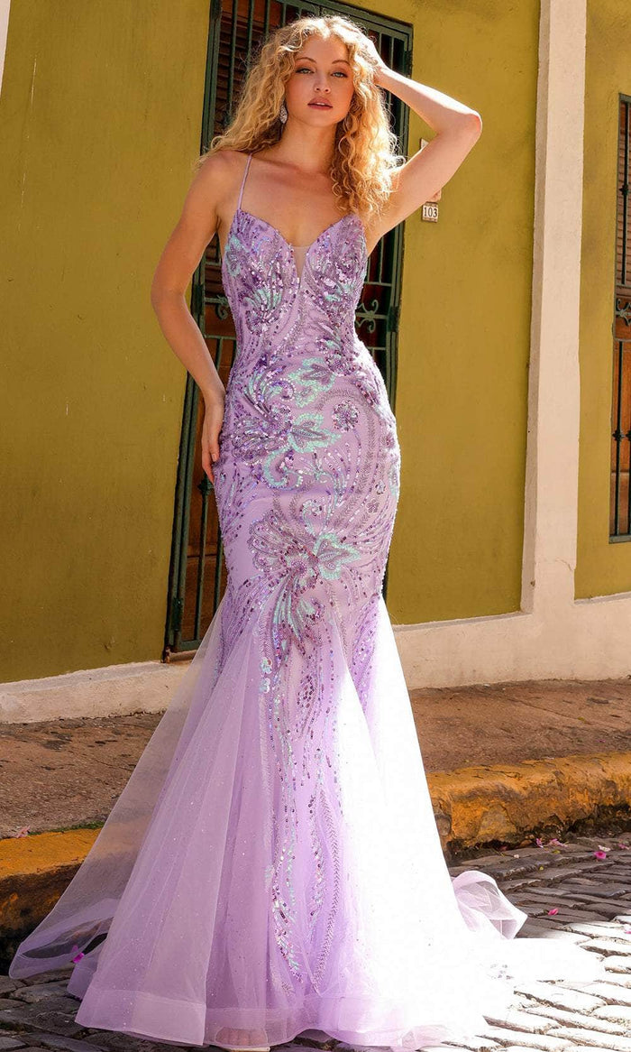 Nox Anabel C1416 - Sequin Pattern Prom Dress Special Occasion Dress