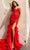 Nox Anabel C1422 - Feathered Trumpet Prom Dress Special Occasion Dress 4 / Red
