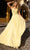 Nox Anabel C1462 - Floral Embroidered V-Neck Prom Dress Special Occasion Dress 4 / Lemon