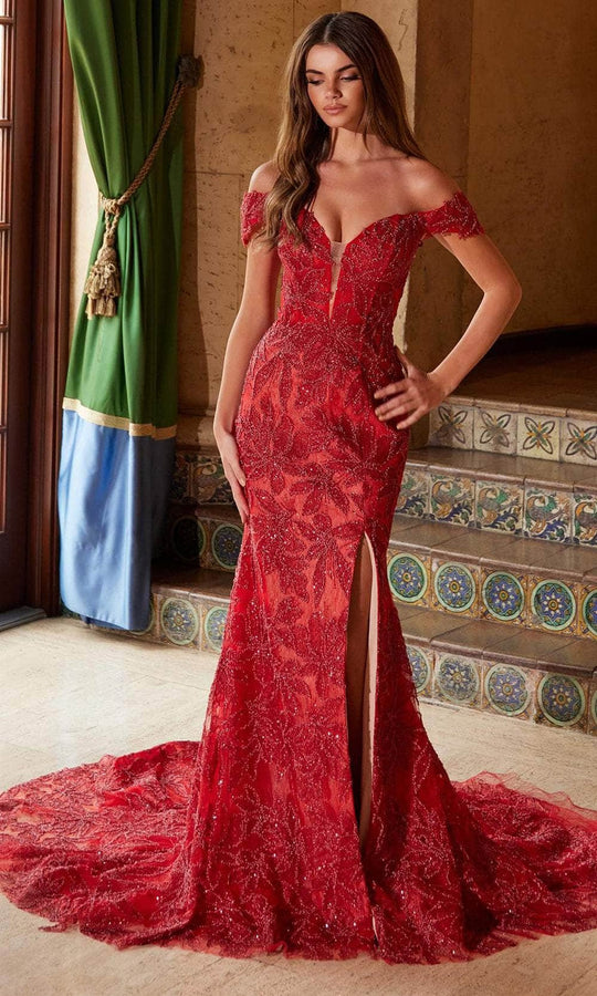 Nox Anabel C1600 - Off-Shoulder Sequin Sheath Dress