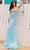 Nox Anabel D1263 - Floral Corset Prom Dress Special Occasion Dress 0 / Light Blue
