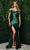 Nox Anabel E1048 - Off Shoulder Satin Evening Gown Evening Dresses 00 / Dark Emerald