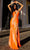 Nox Anabel E1279 - Bejeweled Metallic Prom Dress Special Occasion Dress 0 / Orange