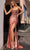 Nox Anabel E1284 - Beaded Embroidered Strapless Prom Dress Special Occasion Dress 0 / Rosegold