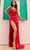 Nox Anabel F1380 - Draped Slit Prom Dress Special Occasion Dress 4 / Red