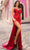Nox Anabel F1381 - Draped Wrap Prom Dress Special Occasion Dress 4 / Burgundy