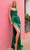 Nox Anabel F1381 - Draped Wrap Prom Dress Special Occasion Dress 4 / Emerald