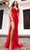 Nox Anabel F1466 - Bejeweled V-Neck Prom Dress Special Occasion Dress 4 / Red
