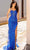 Nox Anabel G1363 - Sequined Plunging V-Neck Evening Dress Special Occasion Dress 0 / Royal Blue