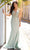 Nox Anabel G1364 - Plunging Applique Prom Dress Special Occasion Dress 0 / Sage Green