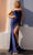 Nox Anabel H1272 - Cutout Back Fringed Slit Prom Dress Special Occasion Dress