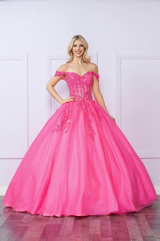 Nox Anabel H1349 - Embroidered Off-Shoulder Ballgown