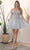 Nox Anabel H784 - Sweetheart Tulle A-Line Cocktail Dress Cocktail Dresses 00 / Silver