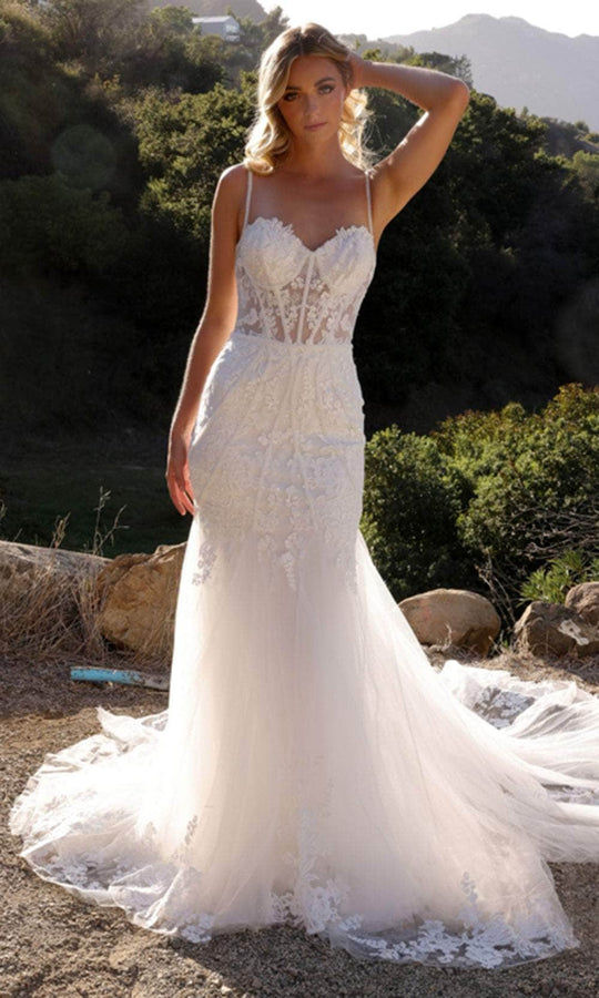 Nox Anabel JE1014L - Satin Sheath Dress with Side Slit