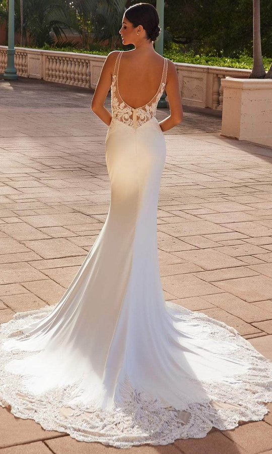 Nox Anabel JE1022L - Sheer Lace A-line Gown