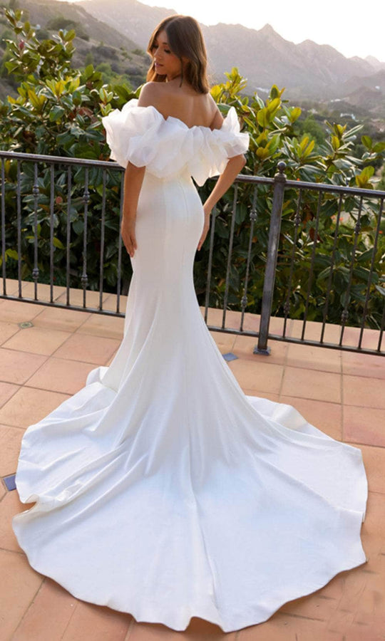 Nox Anabel JW984 - Off-Shoulder Ruffle Mermaid Gown