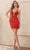 Nox Anabel K787 - Crisscross Back Lace Cocktail Dress Special Occasion Dress 00 / Red
