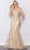 Nox Anabel L1255 - Feathered Off Shoulder Prom Dress Special Occasion Dress 4 / Champagne