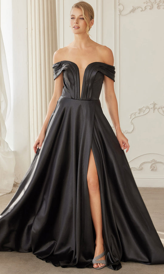 Nox Anabel ME150 - Off Shoulder Pleated Evening Gown