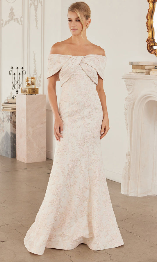 Nox Anabel MT154 - Off Shoulder Textured Evening Gown