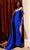 Nox Anabel P1399 - Off-Shoulder Rhinestone Detailed Prom Gown Prom Dresses 0 / Royal Blue